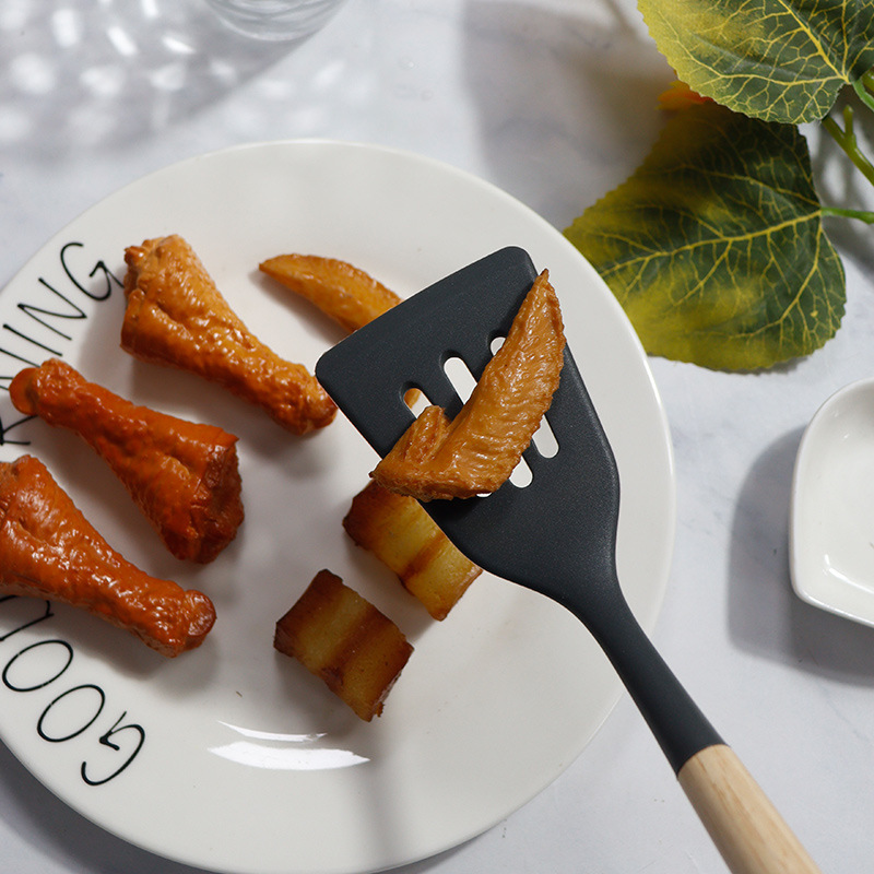 Sınır ötesi silikon spatula ve kaşık 12 parçalı set yapışmaz silikon spatula gıda sınıfı silikon mutfak eşyaları seti satışa hazır - 3