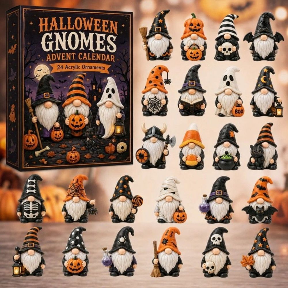 2026 Halloween Wichtel 24-Tage-Countdown Dekofigur-Adventskalender