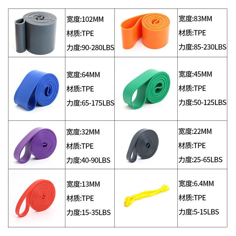 Resistance Bands Elastic Bands Fitness Deep Squats Explosive Strength Training Chest Muscle Pull-ups Pulling Rope Yoga Resistance Bands - 6