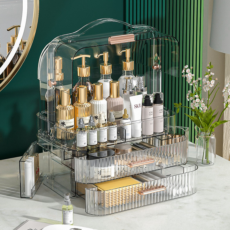 Cosmetic Storage Box with Drawers Large Capacity Organizer