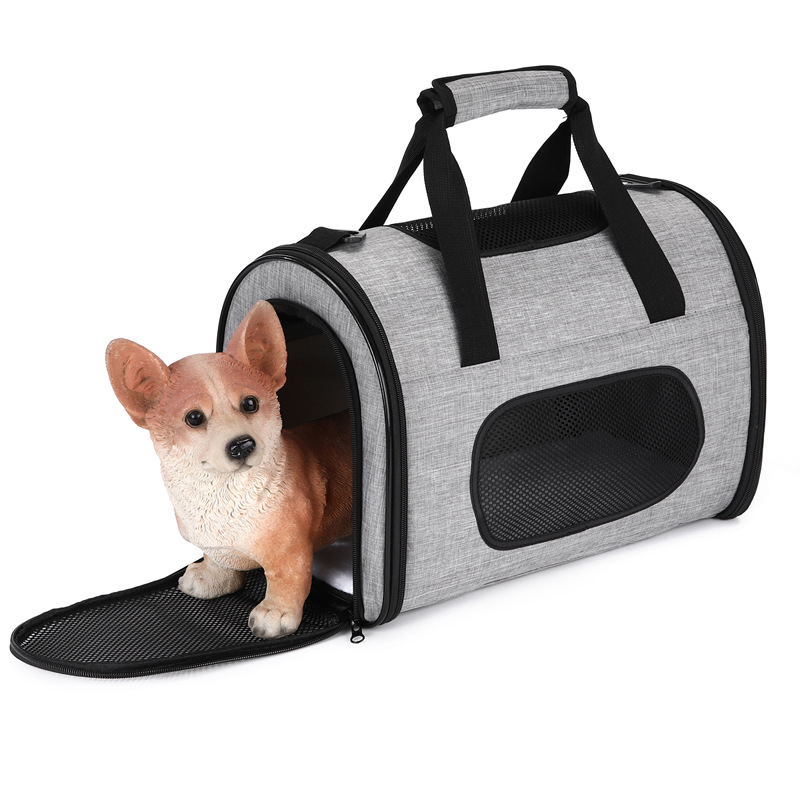 Pet Travel Convenient Outing Bag Wire Folding Pet Amazon Bag for Dogs and Cats, Portable Single-Shoulder Travel Bag