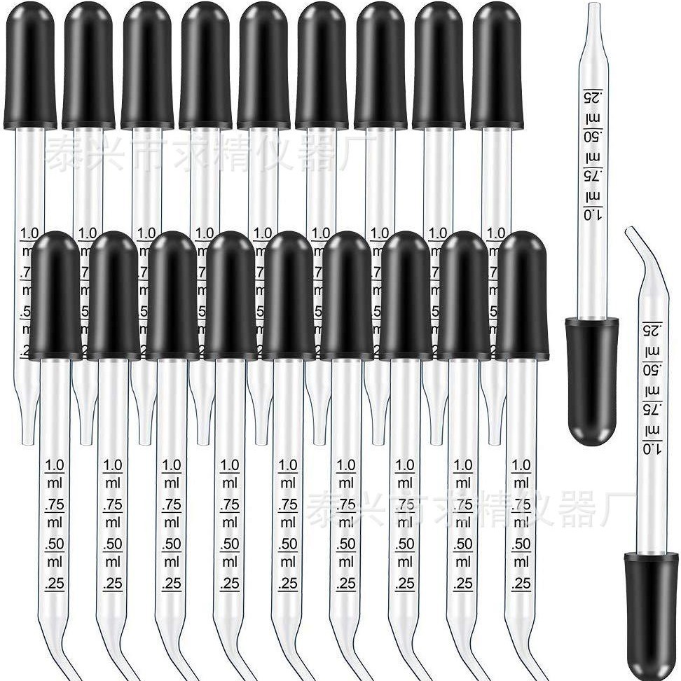 Glas-Tropfpipette 1 ml, Schrägspitze für Ölflasche, Einweg
