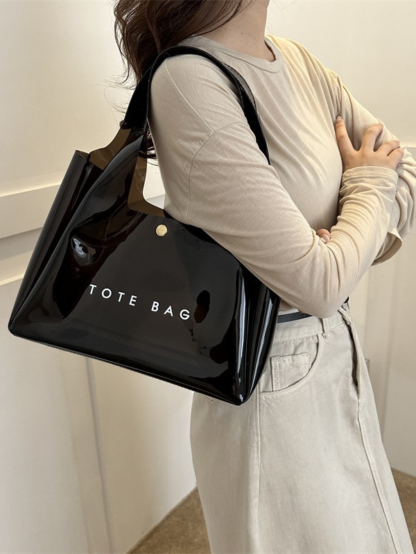 Transparent PVC Women's Shoulder Bag, Elegant Modern Design