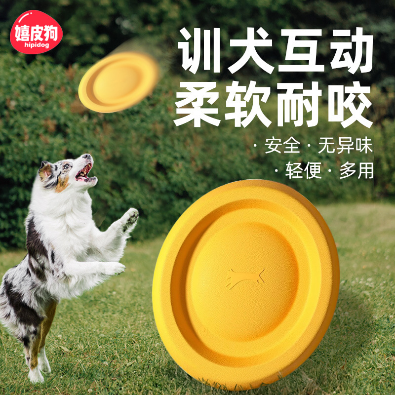 Dog Frisbee Chew-Resistant Toy for Border Collie and Medium-Large Dogs