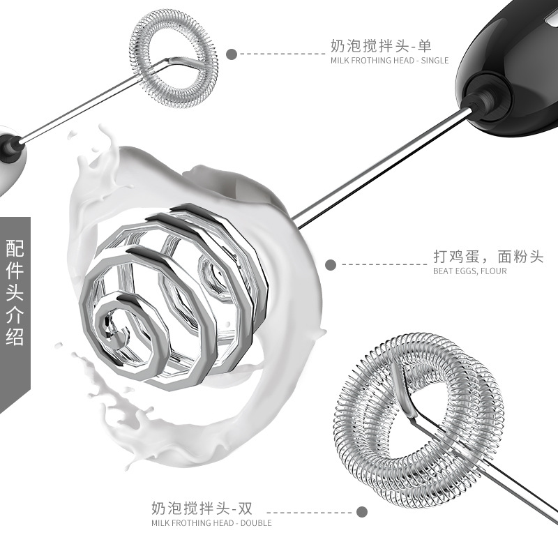 Manufacturer direct electric milk frother mini portable coffee milk frother egg beater cross-border Amazon - 3