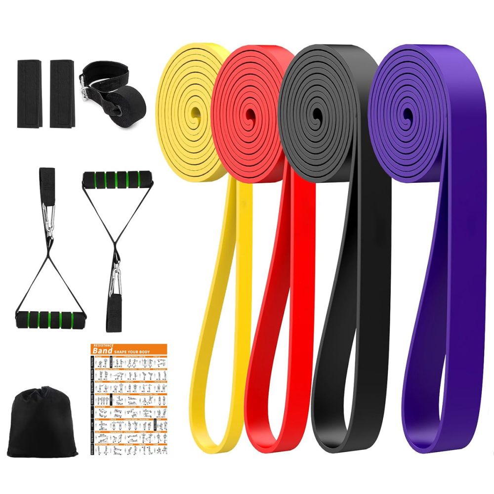Fitness Elastik Direnç Bandı, Barfiks Yardımcı Bant, Yoga Esneme