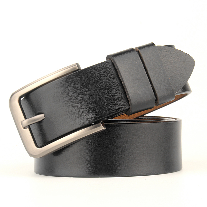 Men's genuine leather extended large size belt pure cowhide export model, specializing in the production of extended men's genuine leather belts - 1