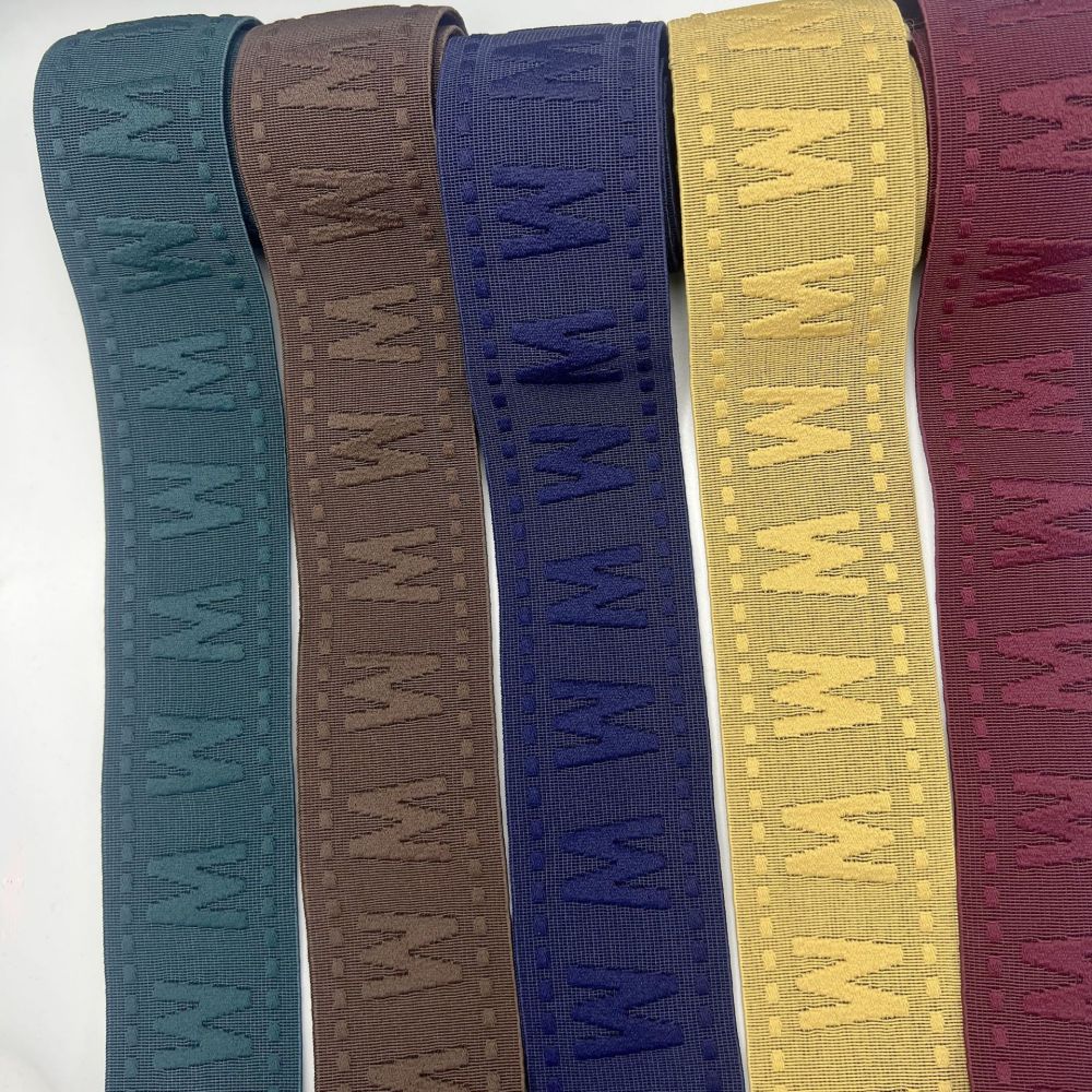 W-Buchstaben-Blumenmuster Elastisches Gummiband für Schuhe und Hosenbund, hochelastisch