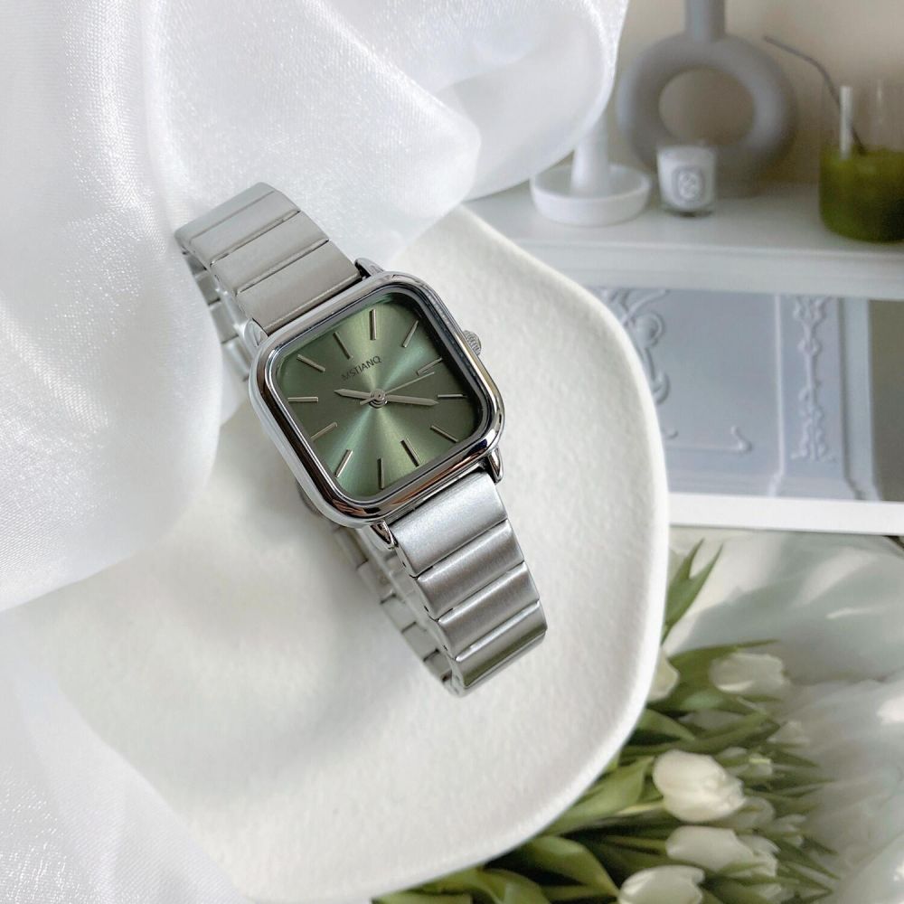 Women's Square Watch, Minimalist Retro Design