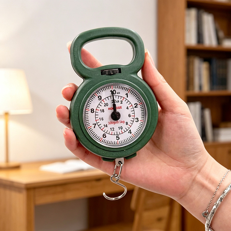 Portable mechanical spring scale, 10kg capacity