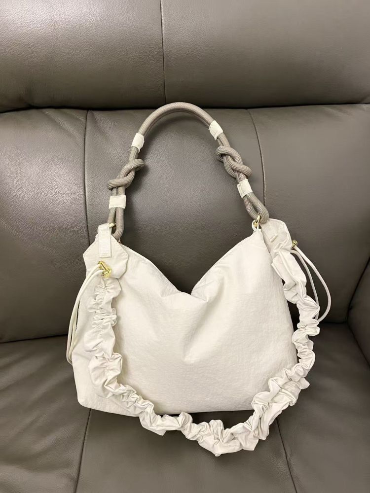 LU Convertible 1.5L 6.5L 16L Large Capacity Hobo Bag Pleated Cloud Crossbody Underarm Bag - 11