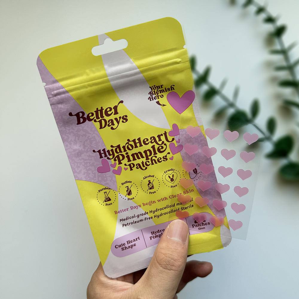 Pembe Kalp Şekilli Sivilce Bandı Hidrokoloid