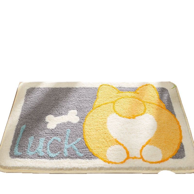 Amazon Cartoon Faux Cashmere Rug Absorbent Non-Slip Bathroom Mat Household Bedroom Bedside Rug Bathroom Floor Mat - 6