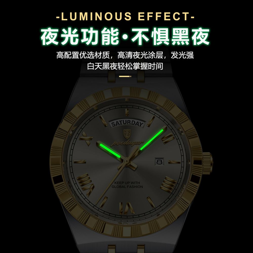 瑞士品牌防水新款夜光男士手表超薄款石英表直播外贸爆款一件代发