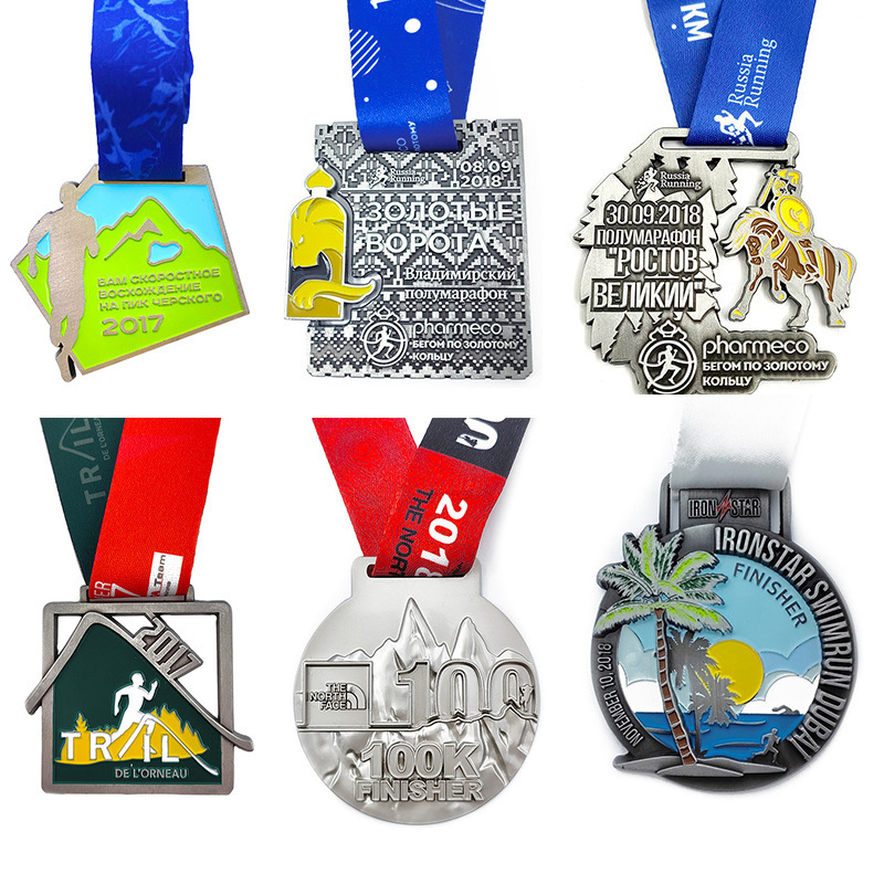 Individuelle Metallmedaille mit Anhänger, Aluminiumlegierung galvanisiert, mit Logo
