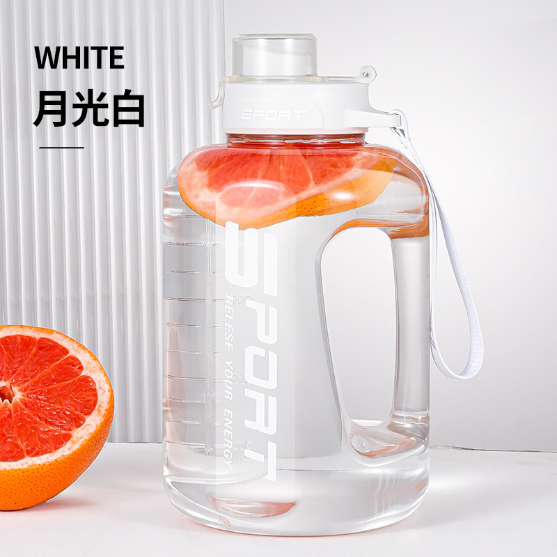 Kunststoff Wasserglas großvolumiger Eimer Becher hitzebeständig Sommer Sport Sport Wasserflasche mit Pipette Eimer - 8