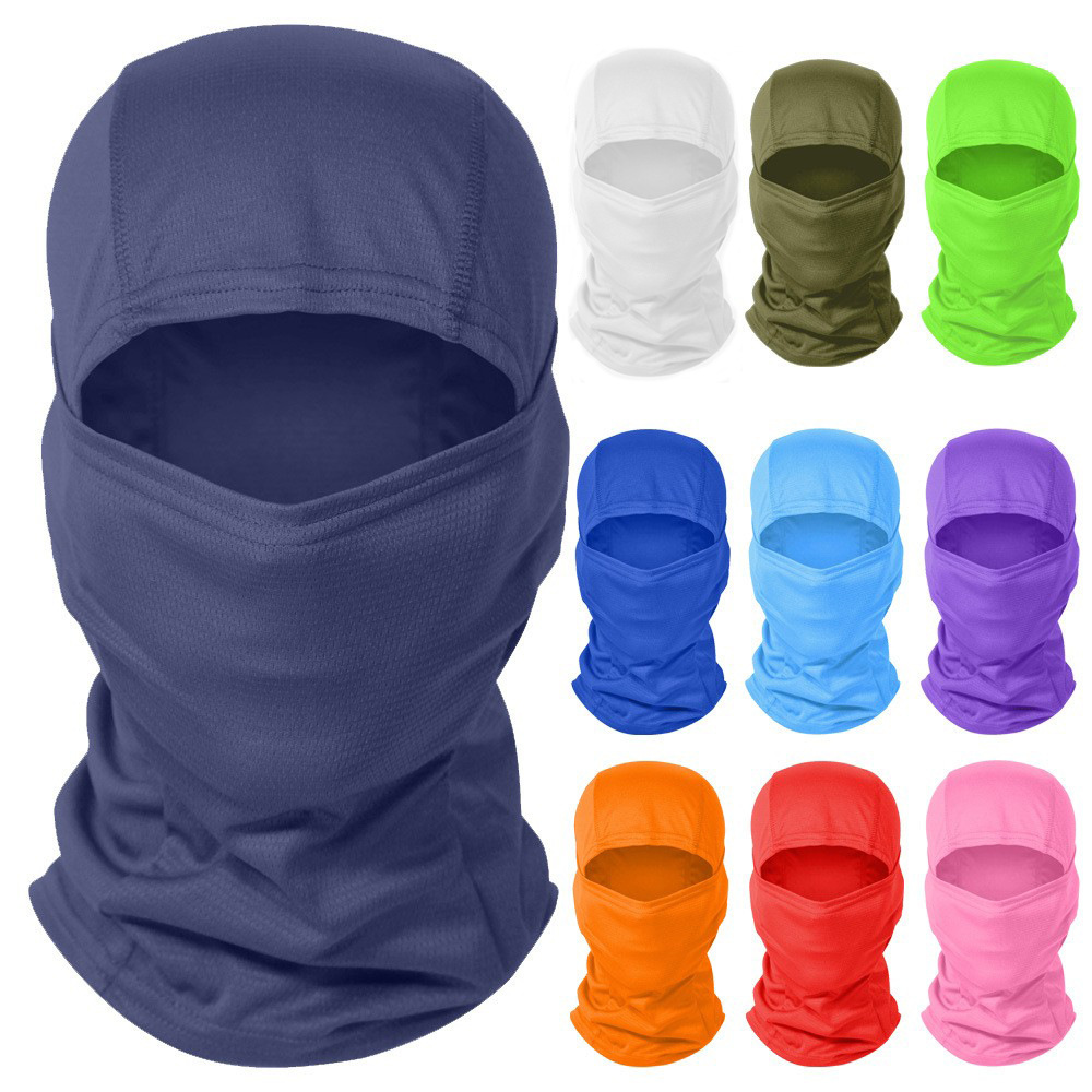 Motorcycle Ice Silk Face Mask and Sun Protection Hood, Full Face, Summer