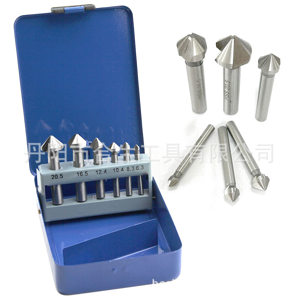 Three-Flute 90 Degree HSS Chamfering Milling Cutter Set for Woodworking