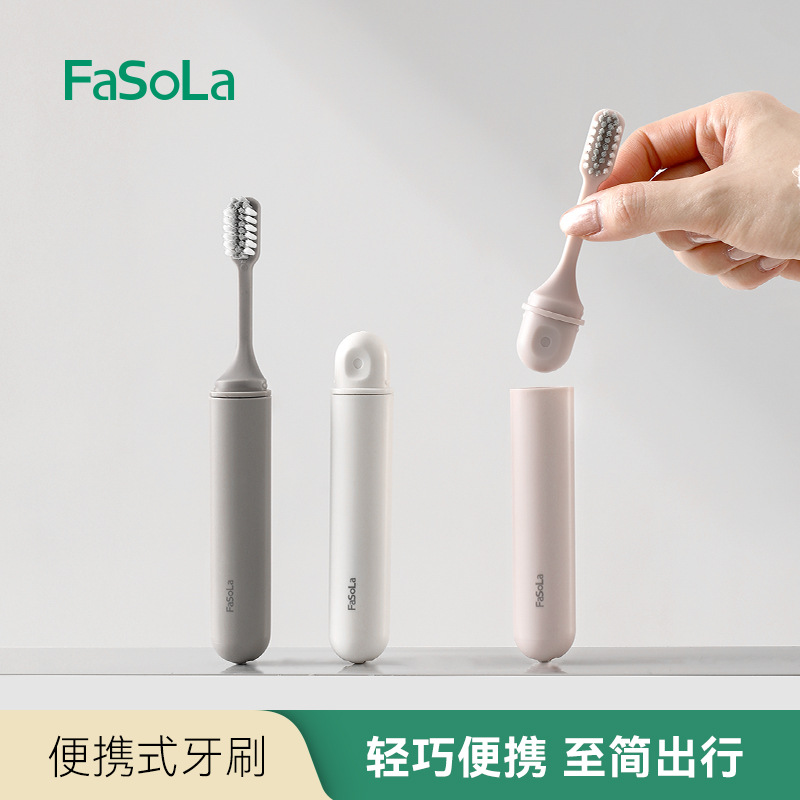 Folding Travel Toothbrush, Small Head, Dustproof