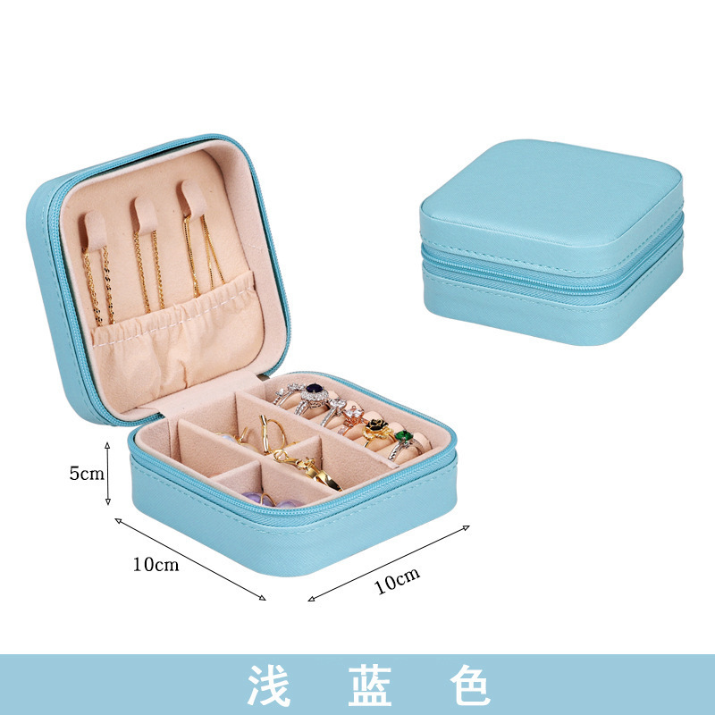 Schmuckschatulle Reise-Aufbewahrungsbox tragbar Geschenkbox Ohrstecker Ring Verpackung Schmuckdose Premium-Schmuckkasten Schmuckkästchen Schmuckschatulle - 12