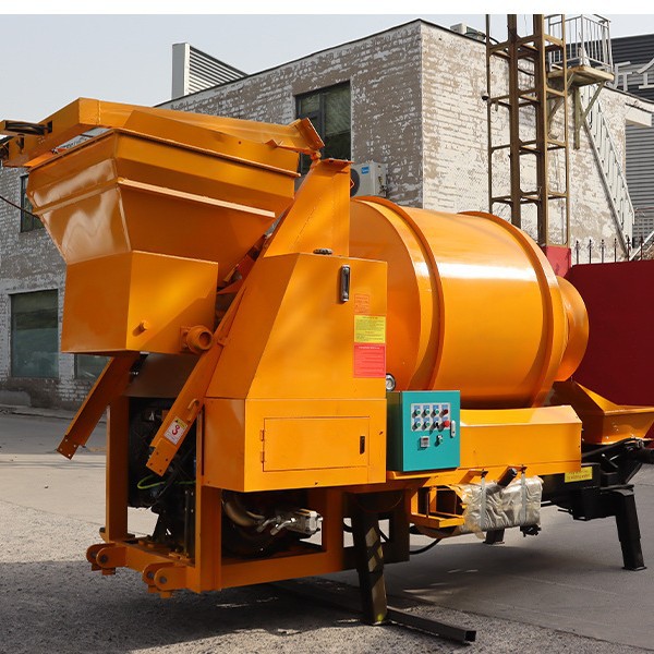 Concrete Mixing and Transport Integrated Machine Drum Type Mixing Pump Mobile Concrete Mixing Pump Transport All-in-One