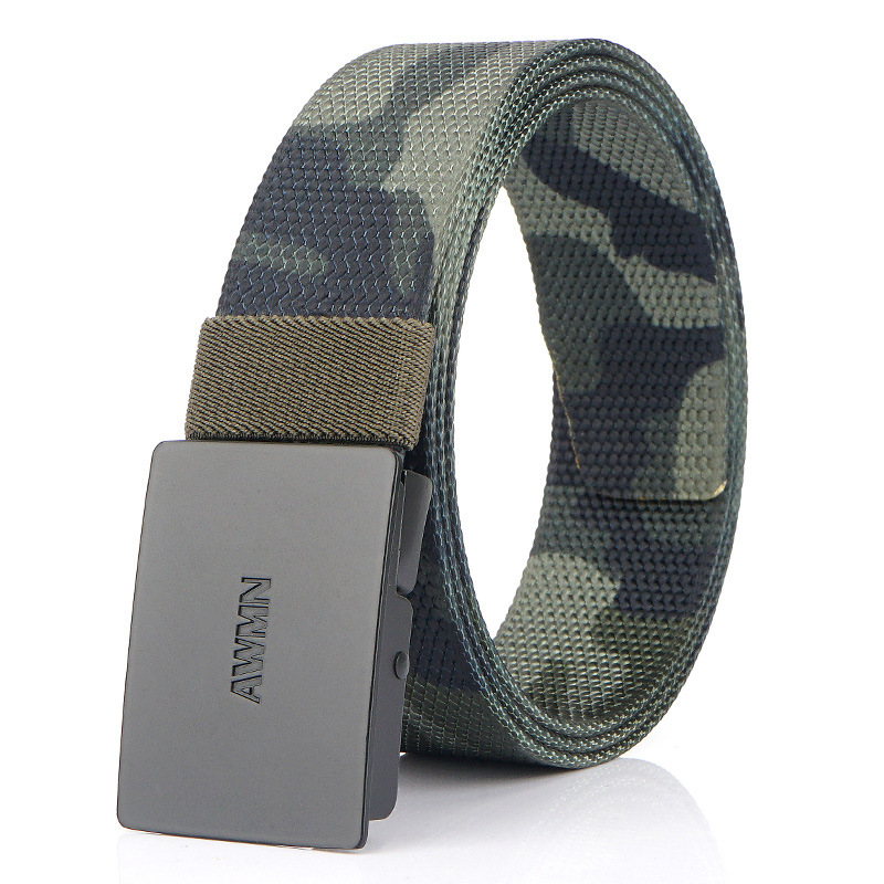 Men's Stretch Nylon Canvas Belt, Versatile Workwear and Jeans Belt