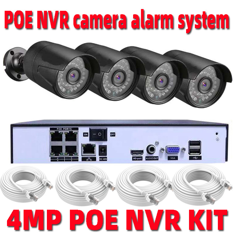 4CH POE NVR Set 4MP HD Gesichtserkennung
