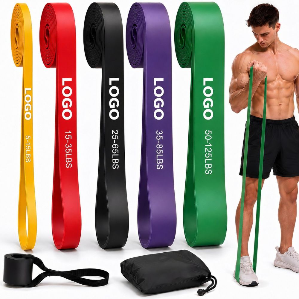 TPE Resistance Bands 5-Piece Set, Pull-Up Assist, Strength Training - 1