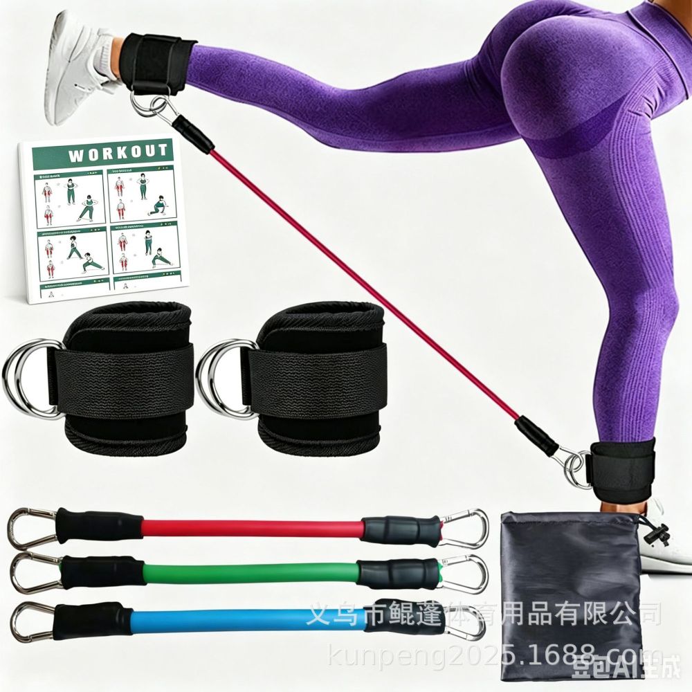 健身脚踝扣练腿练臀部训练器脚环绑腿绑带龙门架脚踝脚扣训练器