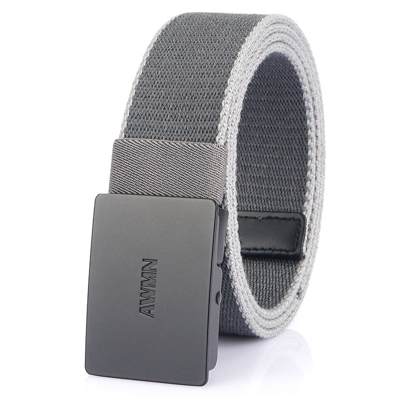 Men's canvas belt, comfortable casual jeans belt, customizable logo