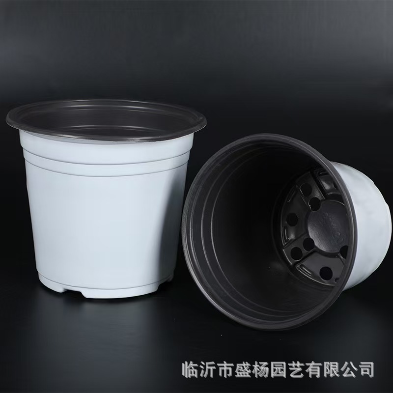 White Two-Color Seedling Pot for Flower Nursery Planting