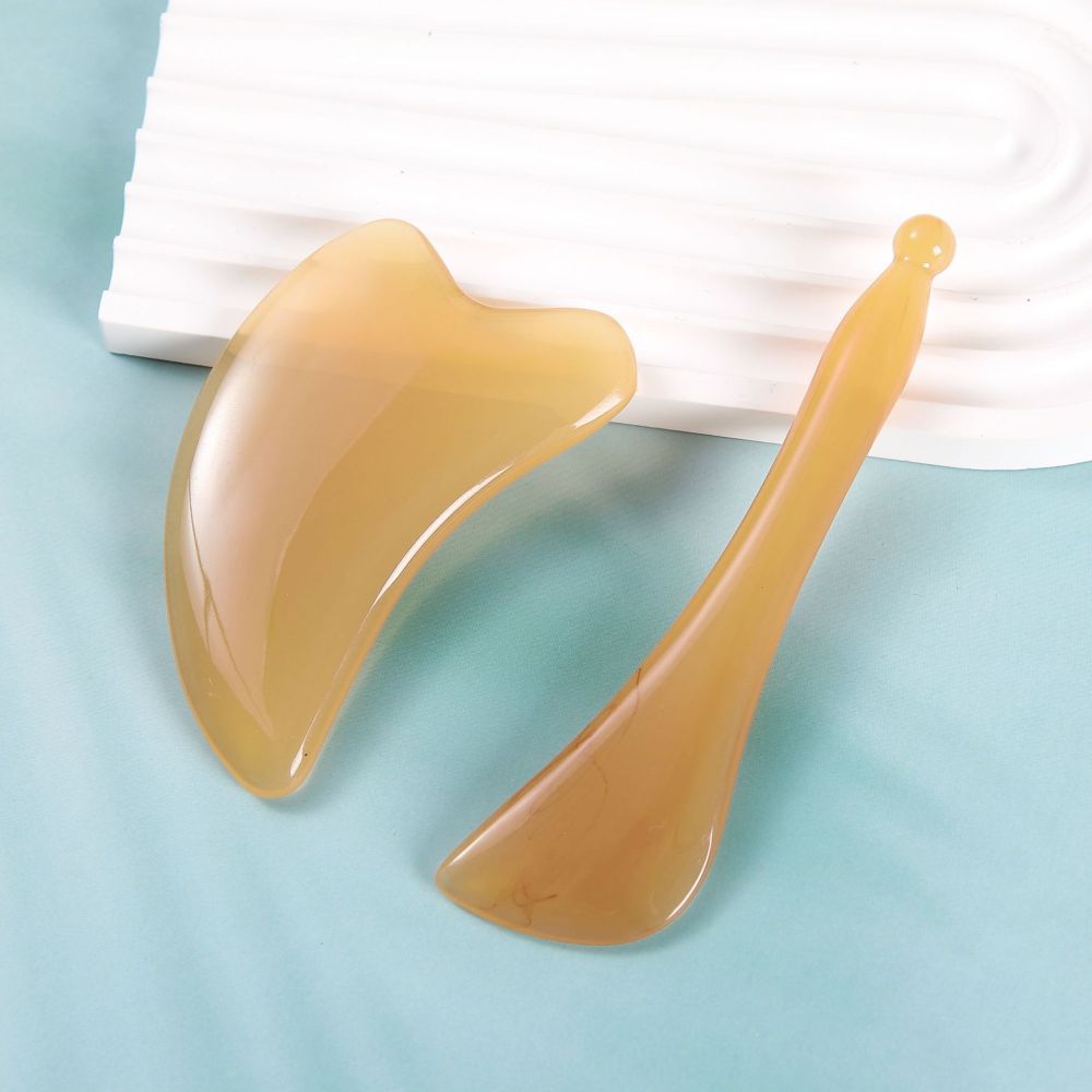 Imitation horn meridian brush scraping board for special back, neck, legs, face and eyes tendon acupuncture stick resin beauty massage pulling tool