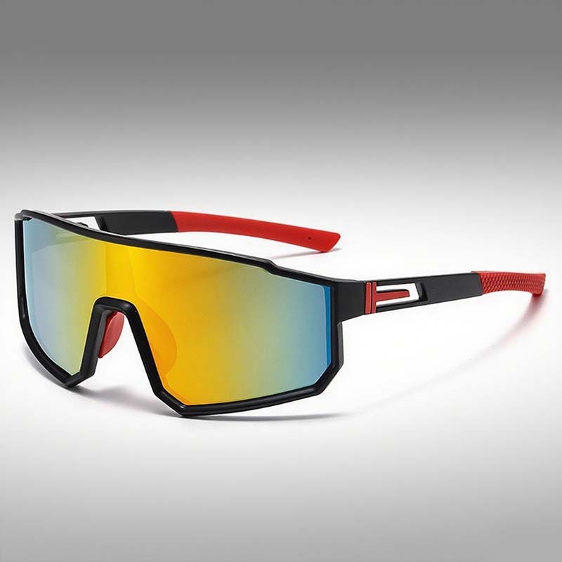 Neue Sunglasses Sports-Sonnenbrille polarisiert Regenbogenfarben Unisex einteilige Sonnenbrille Outdoor-Großrahmen-Windsicherungsbrille 3058 - 8