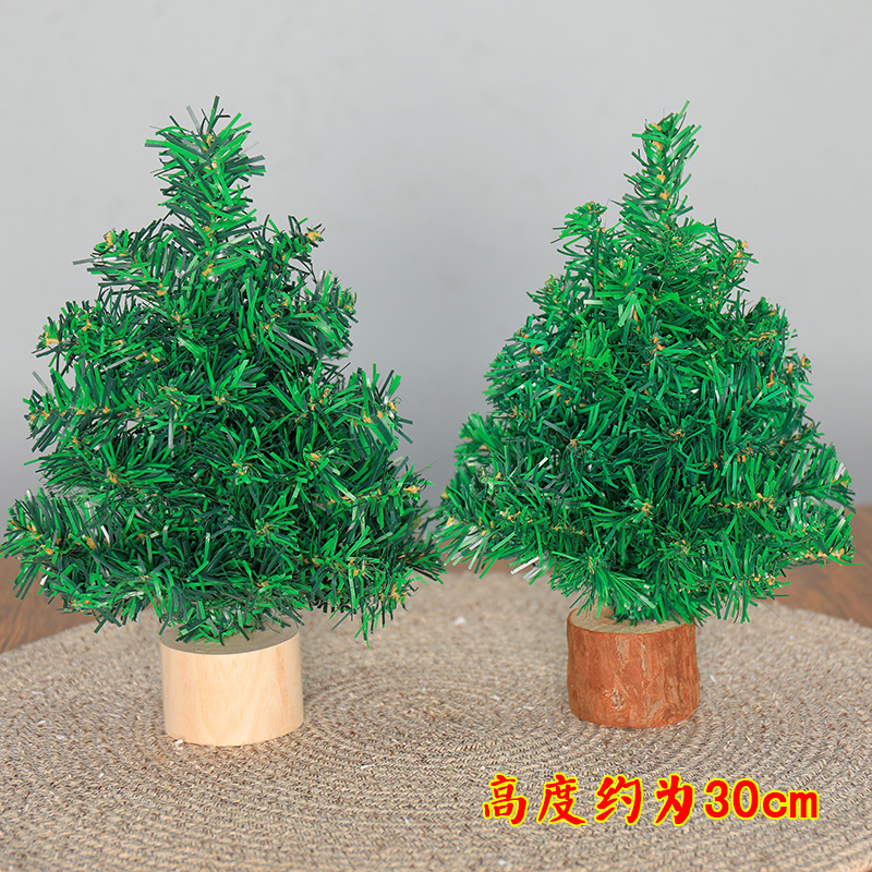 30-cm-Mini-Weihnachtsbaum-Set, Tischdeko, DIY mit Baumstamm