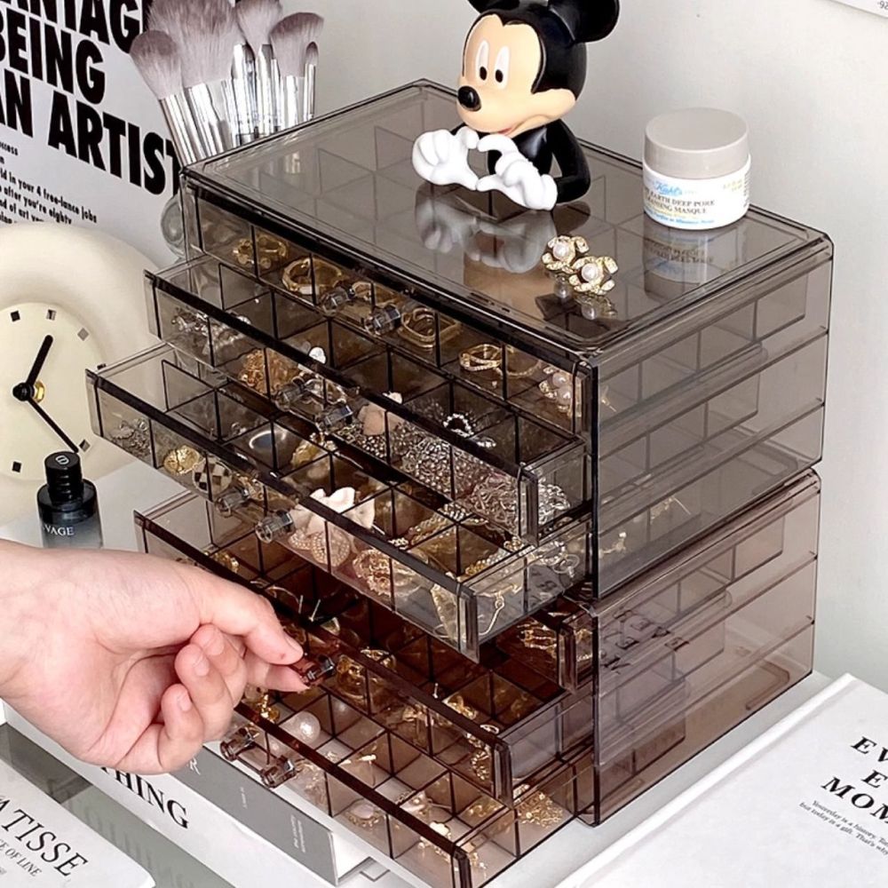 Jewelry storage box with drawers large capacity - 1