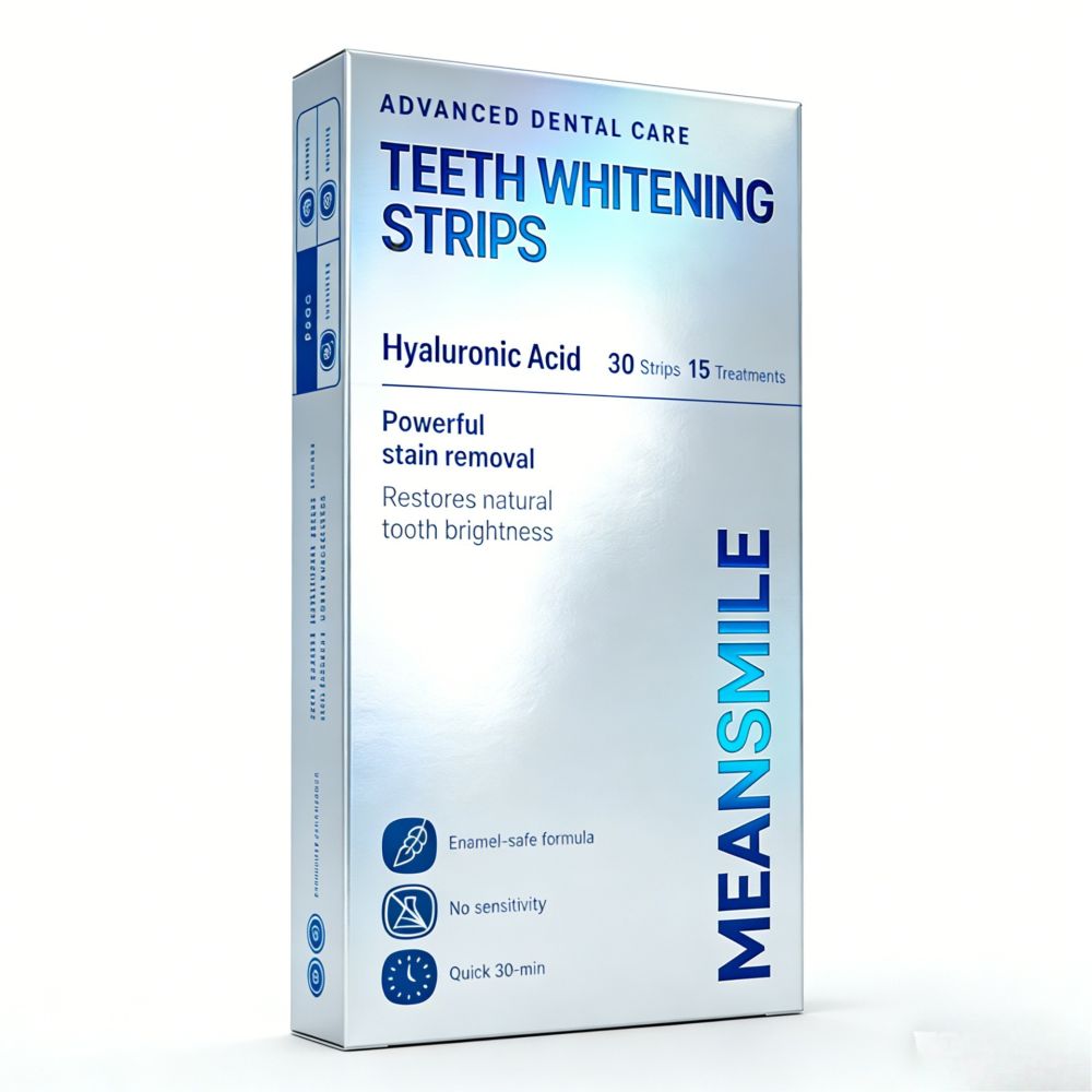 【Schnelle Musterlieferung】Grenzüberschreitende Zahnaufhellungsstreifen Whitening Strips, langanhaltende Aufhellung und Fleckentfernung, OEM - 1