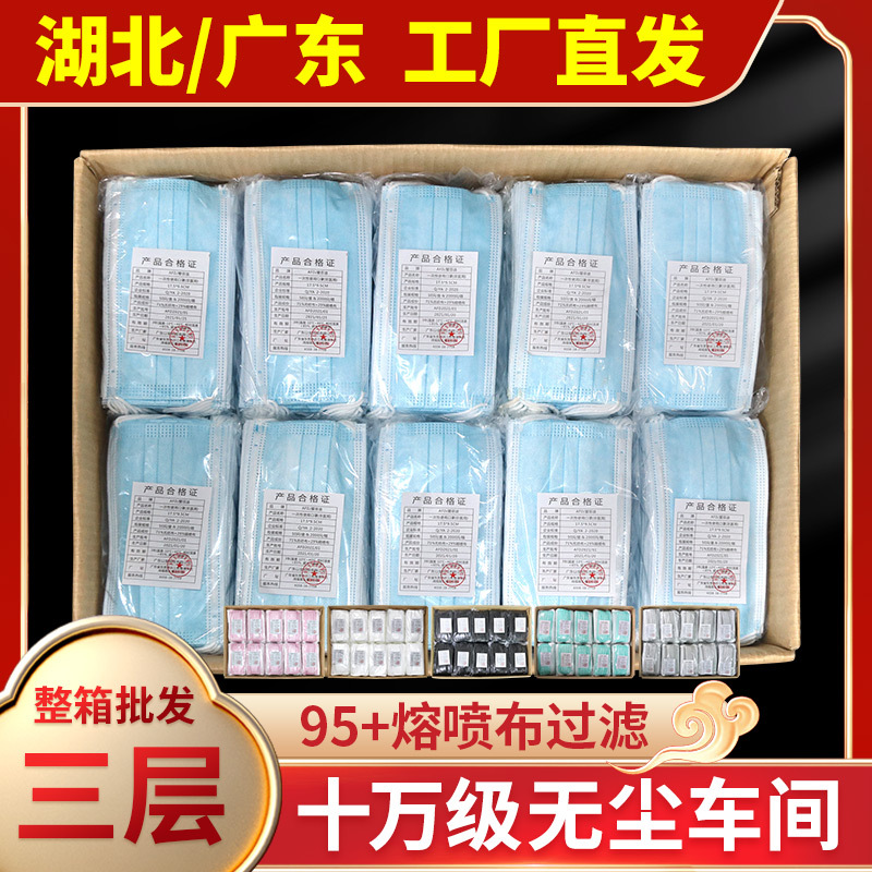 Disposable 3-Ply Adult Face Mask 95+ Melt-Blown