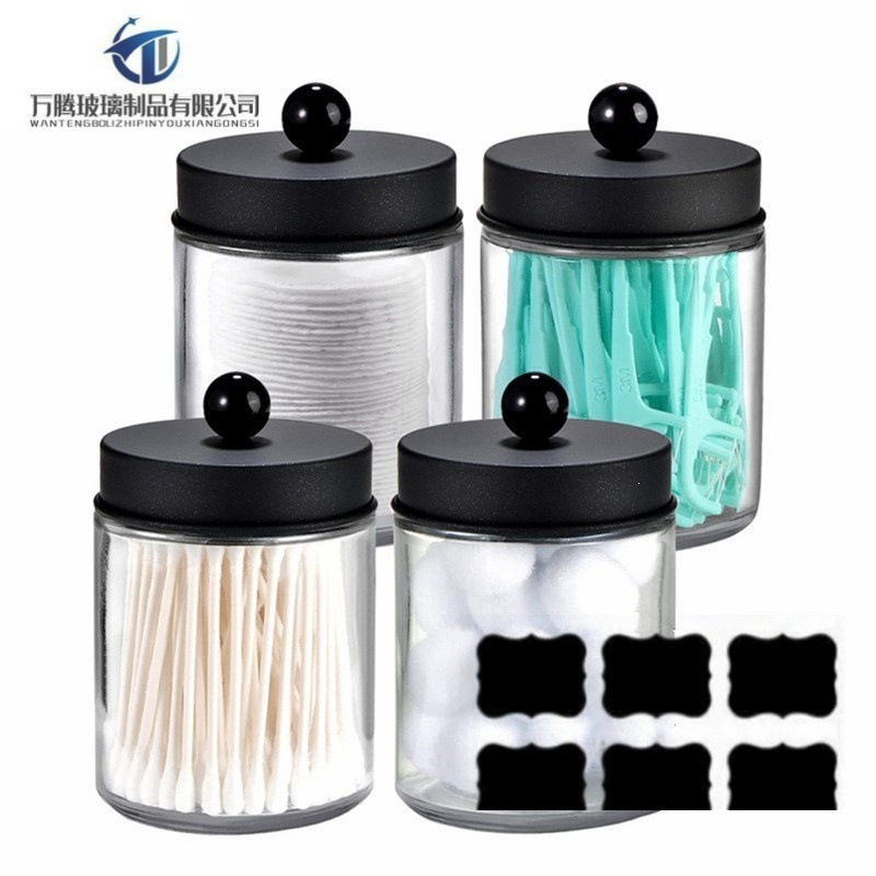 Glass bottle bathroom storage set - 1