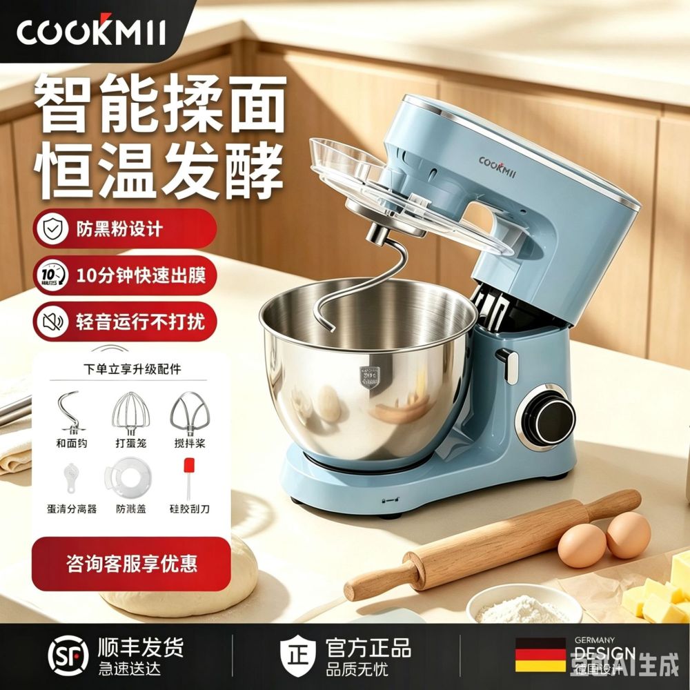 Meikuke Küchenmaschine, intelligente automatische Teigknetmaschine