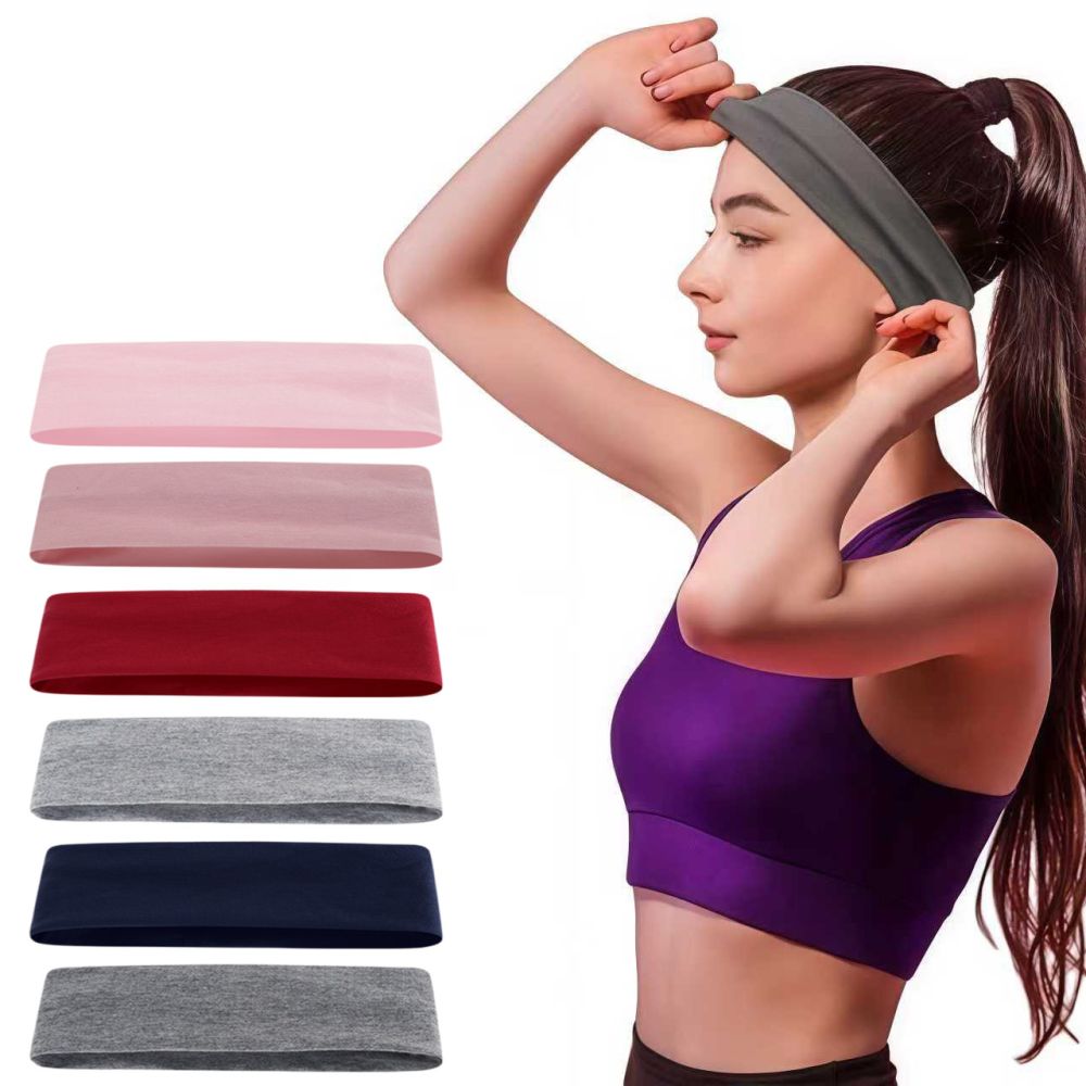 Europe and America yoga elastic sports band sports sweat-absorbent hair band Amazon cross-border non-slip headscarf hair band - 5