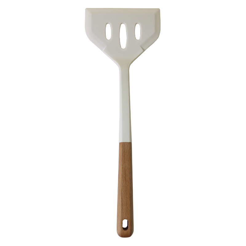 Silikon spatula ve kaşık 13 parçalı set yapışmaz silikon spatula süt beyazı gıda sınıfı silikon mutfak eşyaları seti satışa hazır - 8