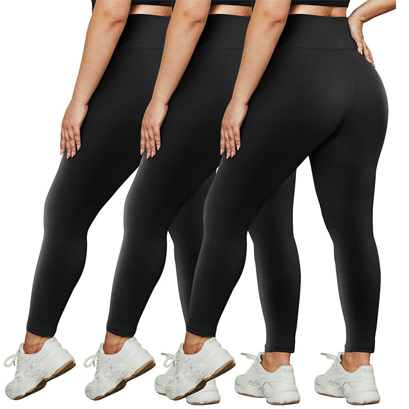 Plus Size High Waist Yoga Leggings, Nude Feel, Butt Lifting