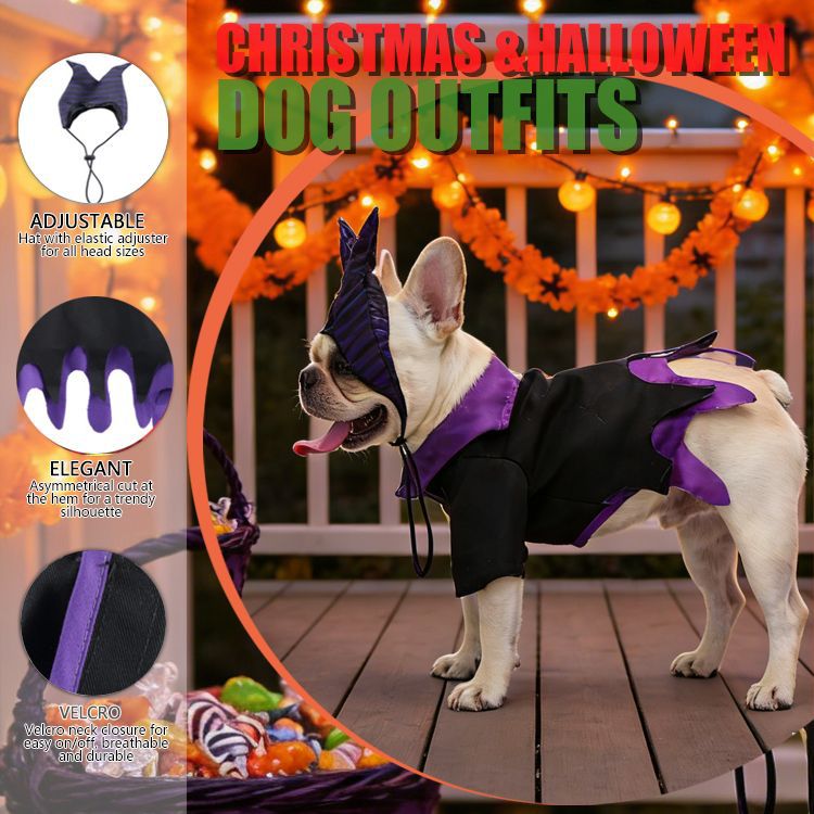 Christmas and Halloween Dog Costume, Funny, Small Breed Pet Clothes