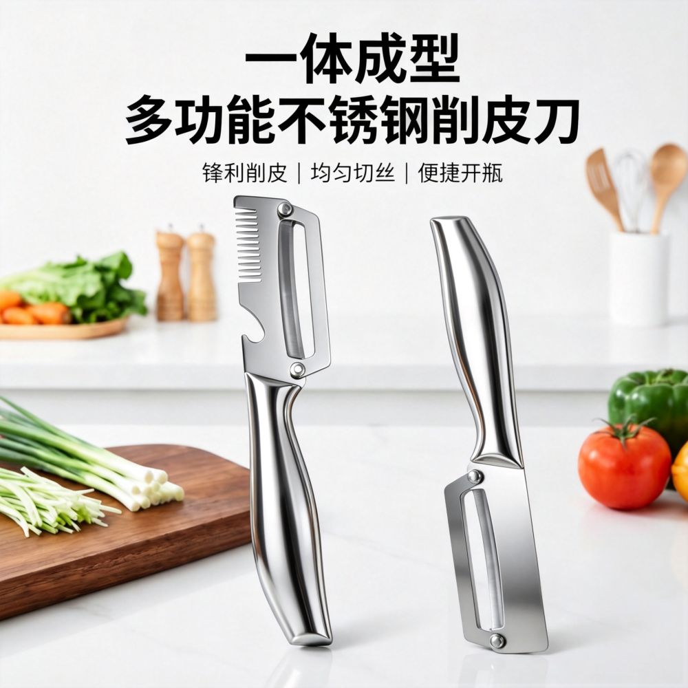 Multifunctional stainless steel peeler knife shredder