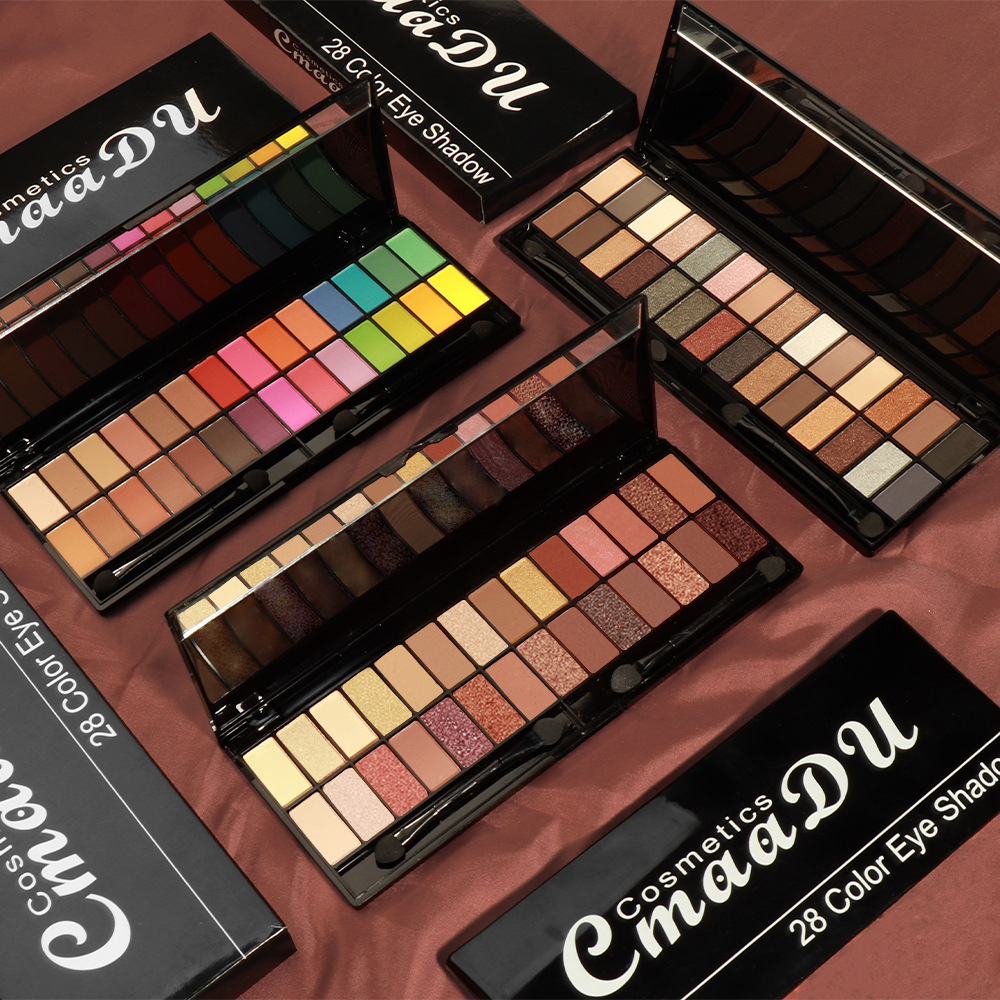 cmaadu 28-Color Matte and Shimmer Eyeshadow Palette