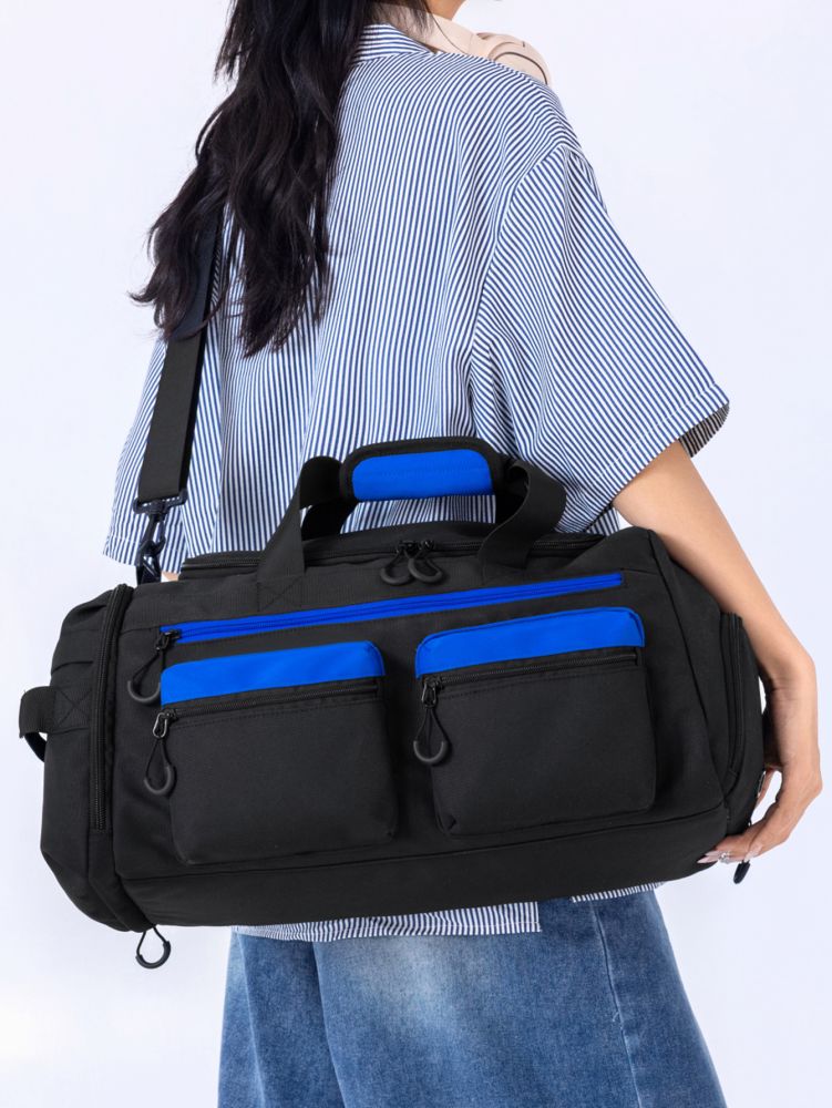 Contrast Color Travel Bag Large Capacity Wet and Dry Separation
