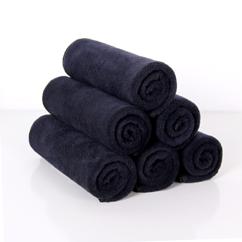 Mikrofiber havlular toptan satış, siyah havlular, kalınlaştırılmış ve emici, yetişkin berber havluları, özel güzellik ve tırnak sanatı bezleri.