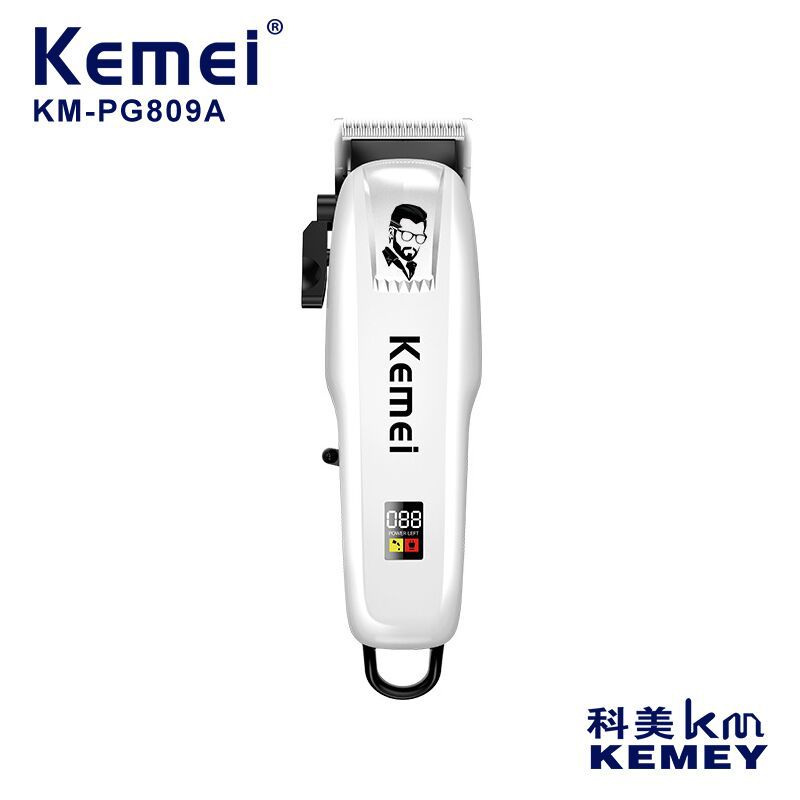 Kemei electric hair clipper, for shaving and hair trimming, model KM-PG809A, professional hair cutting machine for salons.