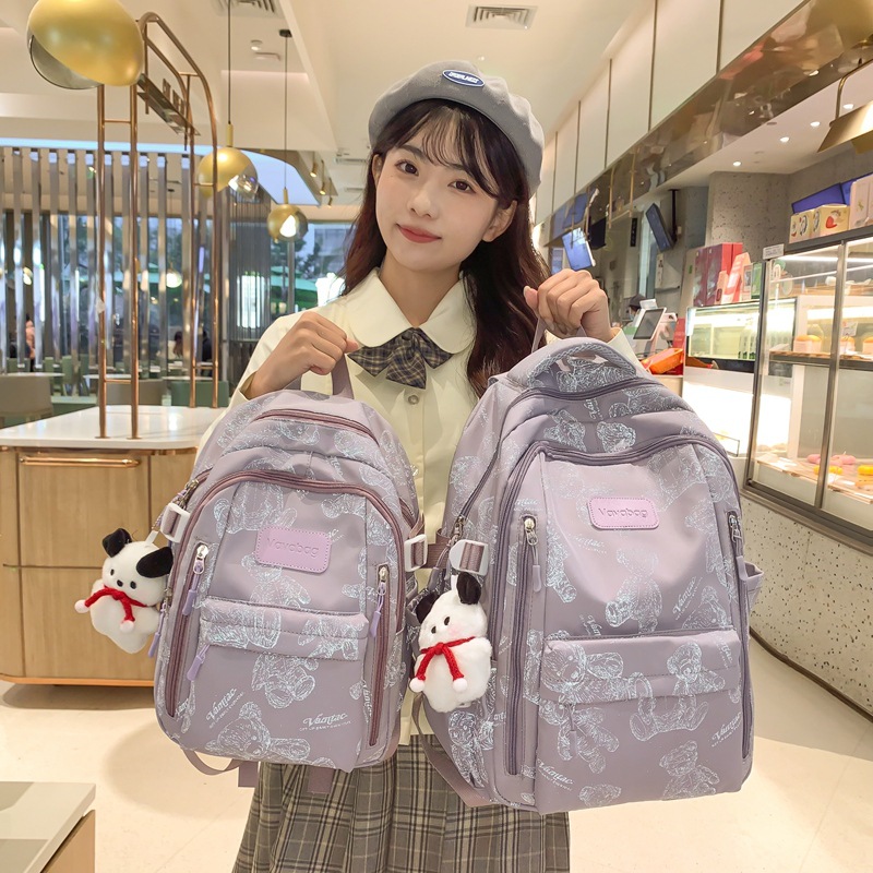 2024 New Large Capacity Stylish Backpack Daily Versatile Men and Women Backpack High School Student Campus Student Bag - 1