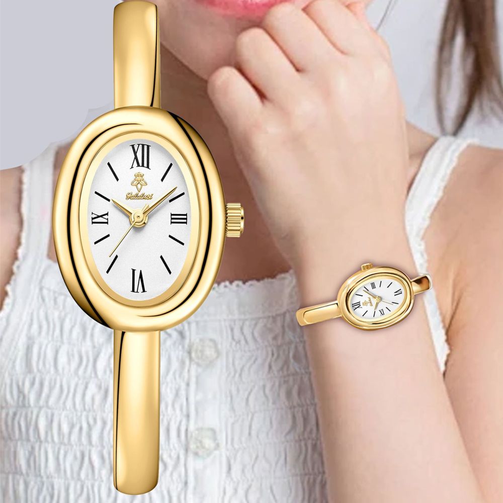 Yalalusi women's oval quartz wristwatch, gold - 1